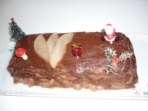 Bûche Poires et Mousse au Chocolat - image 3