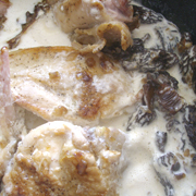 Poulet Savoyard aux Morilles