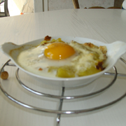 Oeufs sur le plat à la Dauphinoise