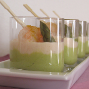 Verrine aux Asperges Vertes & aux Crevettes