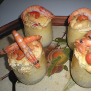 Verrines " Saint Jacques et Crevettes"