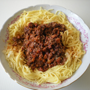 Spaghettis à la Bolognaise