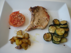 Côtes de Porc  et ses Légumes façon Plancha - image 1