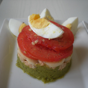 Asperges, Saumon, Coeurs de Palmier, Tomates, Oeufs