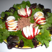 Salade de Tomates, Oeufs, Mozzarella