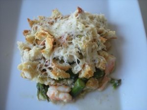 Crumble d'Asperges  Vertes aux Crevettes et Sassenage - image 2