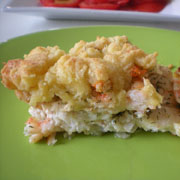 Crumble aux Filets de Poisson et Crevettes