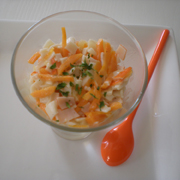 Verrines " Surimi, Carottes, Ananas"