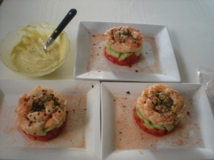 Tomates, concombre, crevettes - image 1