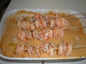 Filets de Flétan, Brochettes de Crevettes - image 1