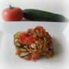 Mille-Feuille de Tomates, Courgettes, Viande