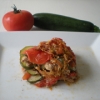 Recette Mille-Feuille de Tomates, Courgettes, Viande (Plat complet - Cuisine allégée)