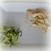 Aiguillettes de Poulet et Linguines de Courgette