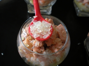 Verrines de "Crabe, Crevettes, Saumon au Citron Caviar" - image 1