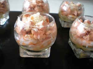 Verrines de "Crabe, Crevettes, Saumon au Citron Caviar" - image 2