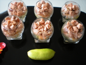 Verrines de "Crabe, Crevettes, Saumon au Citron Caviar" - image 3