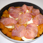 Courge Butternut au Saint Marcellin et Bacon