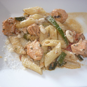 Paccheri aux Légumes et Poisson