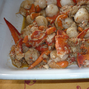 Fricassée de Homards et Noix de Saint Jacques