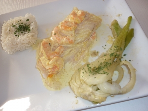 Dos de Cabillaud aux Crevettes, sauce safranée - image 3