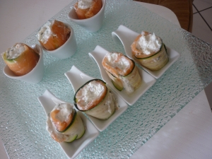 Roulés de Saumon, Courgettes au Crabe - image 4