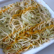 Crevettes aux Spaghettis de Légumes