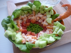 Concombre, Crevettes, Tomates, - image 4