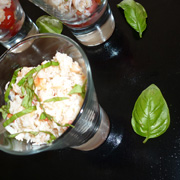 Verrines " Tomates, Crabe, Mousse d'Avocats"