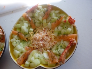 Salade de Concombre, Crabe, et Saumon - image 2