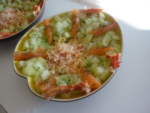 Salade de Concombre, Crabe, et Saumon - image 3