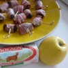 Recette Pruneaux Roulés au Lard Coeurs de Pomme et Fromage de Chèvre (Apéritif - Entre amis)