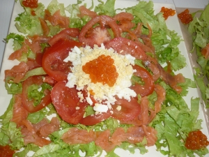 Salade de feuilles de Chêne, Saumon Fumé + Oeufs - image 2