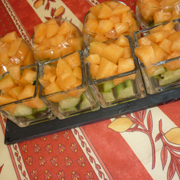 Verrines "Melon + Concombre"