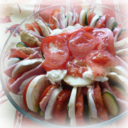 Tian Tomates, Courgettes, Mozzarella "Di Bufala Campana"