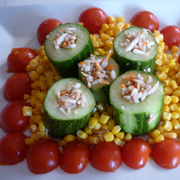 Salade de Maïs-Tomates Cerises- Concombre-Surimi