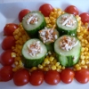 Recette Salade de Maïs-Tomates Cerises- Concombre-Surimi (Entrée - Cuisine familiale)