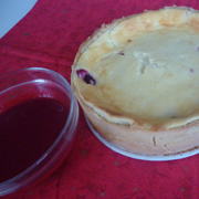 Gateau au Fromage Blanc, Framboise et Coulis